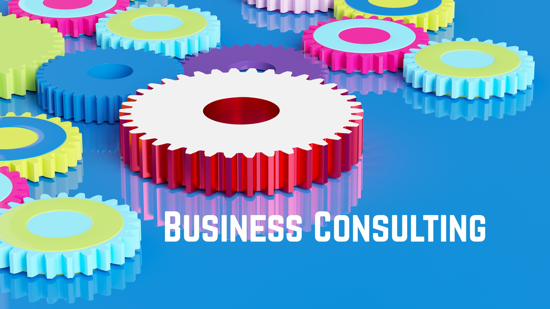 Business Consulting Strategy Concept Gears 3D